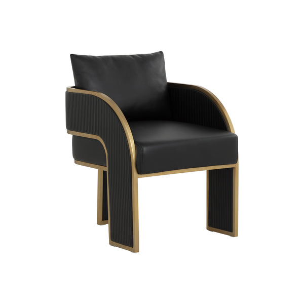 Baz Dining Armchair - Napa Black
