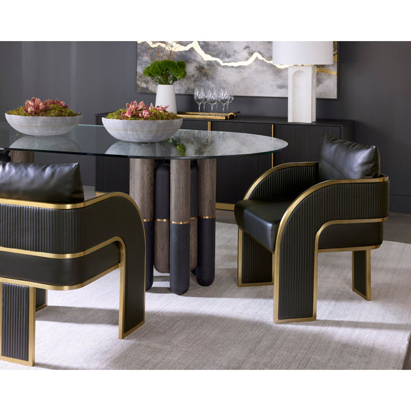 Baz Dining Armchair - Napa Black