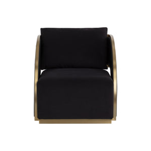 Baz Swivel Lounge Chair - Abbington Black / Napa Black