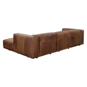 Beau Sofa Chaise Raf - Lucia Tobacco Leather