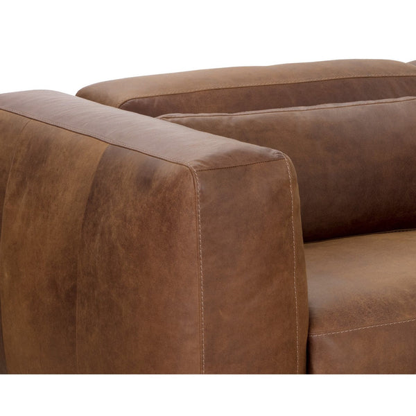 Beau Sofa Chaise Raf - Lucia Tobacco Leather