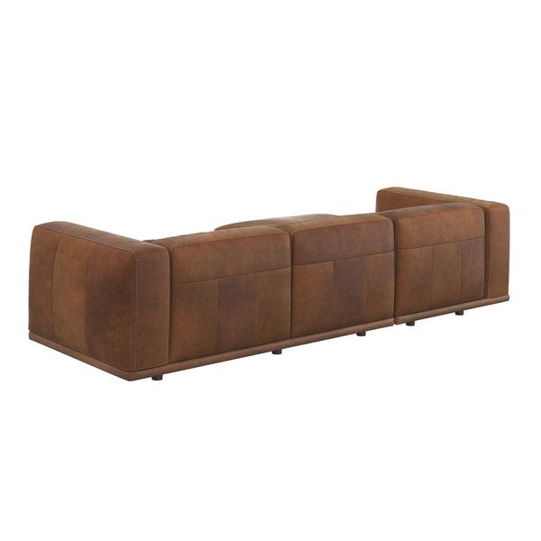 Beau Sofa Chaise Laf - Lucia Tobacco Leather