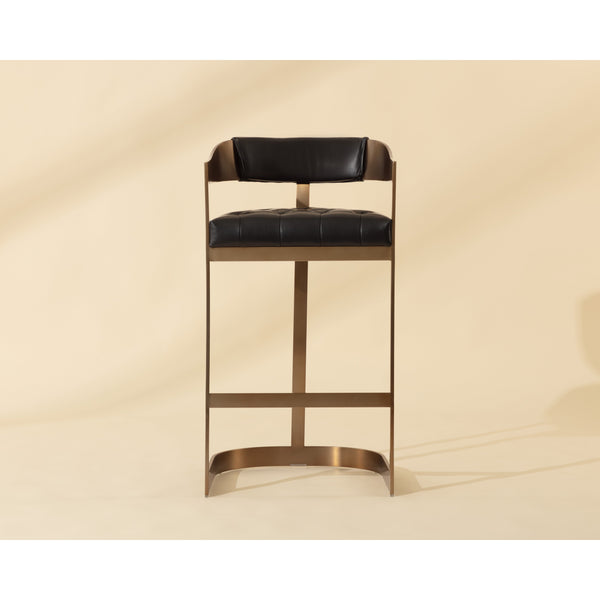 Beaumont Barstool - Antique Brass - Cantina Black
