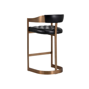 Beaumont Barstool - Antique Brass - Cantina Black