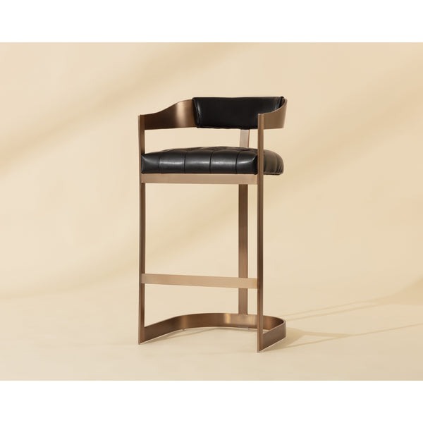 Beaumont Barstool - Antique Brass - Cantina Black