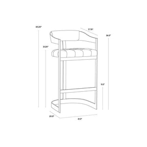 Beaumont Barstool - Antique Brass - Cantina Black