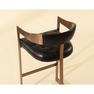 Beaumont Barstool - Antique Brass - Cantina Black