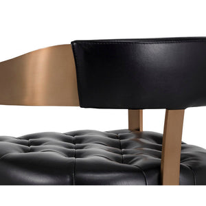 Beaumont Counter Stool - Antique Brass - Cantina Black