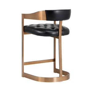 Beaumont Counter Stool - Antique Brass - Cantina Black