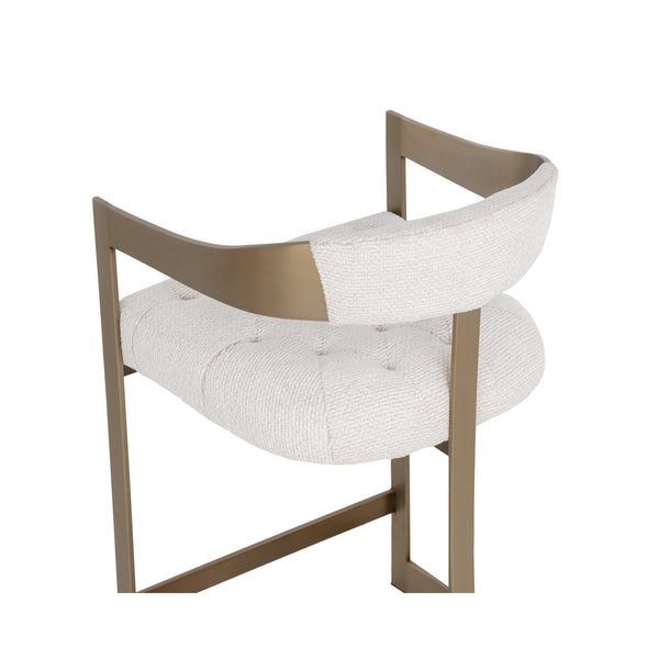 Beaumont Counter Stool - Antique Brass - Rhea Light Barley