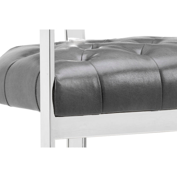 Beaumont Counter Stool - Stainless Steel - Cantina Magnetite