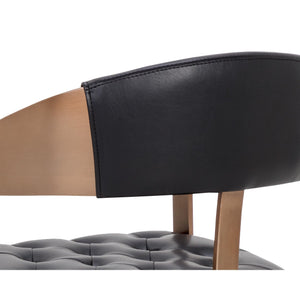 Beaumont Dining Armchair - Antique Brass - Cantina Black