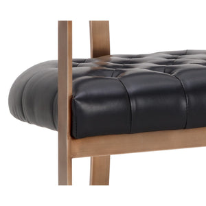 Beaumont Dining Armchair - Antique Brass - Cantina Black