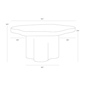 Bellona Dining Table - Charcoal Black - 67"