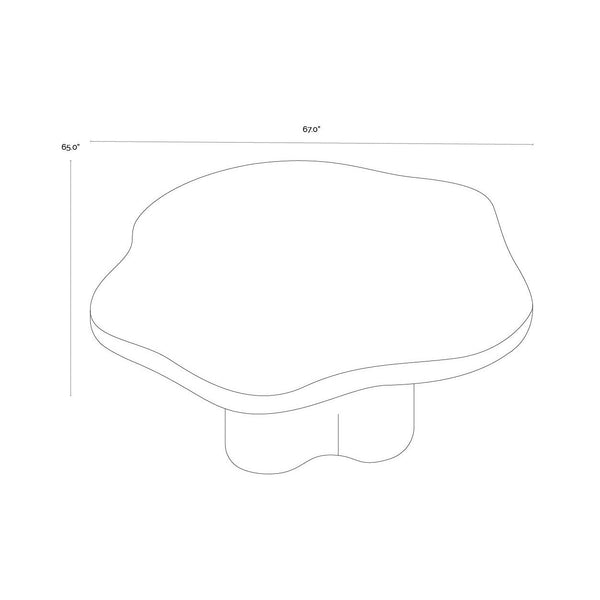 Bellona Dining Table - Charcoal Black - 67"