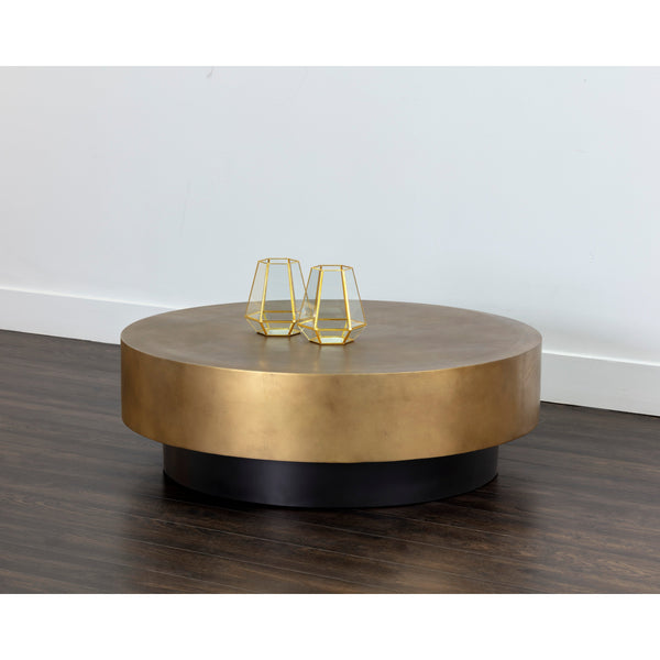 Bernaby Coffee Table - Antique Brass