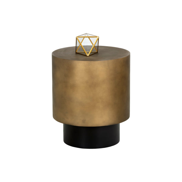 Bernaby End Table - Antique Brass