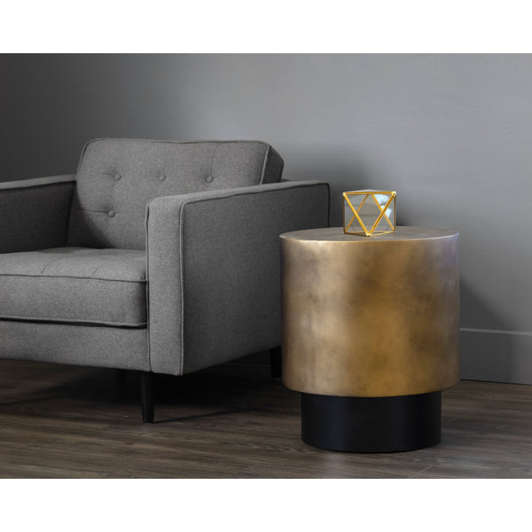Bernaby End Table - Antique Brass