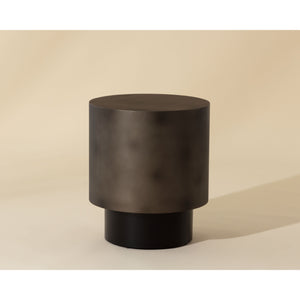 Bernaby End Table - Gunmetal