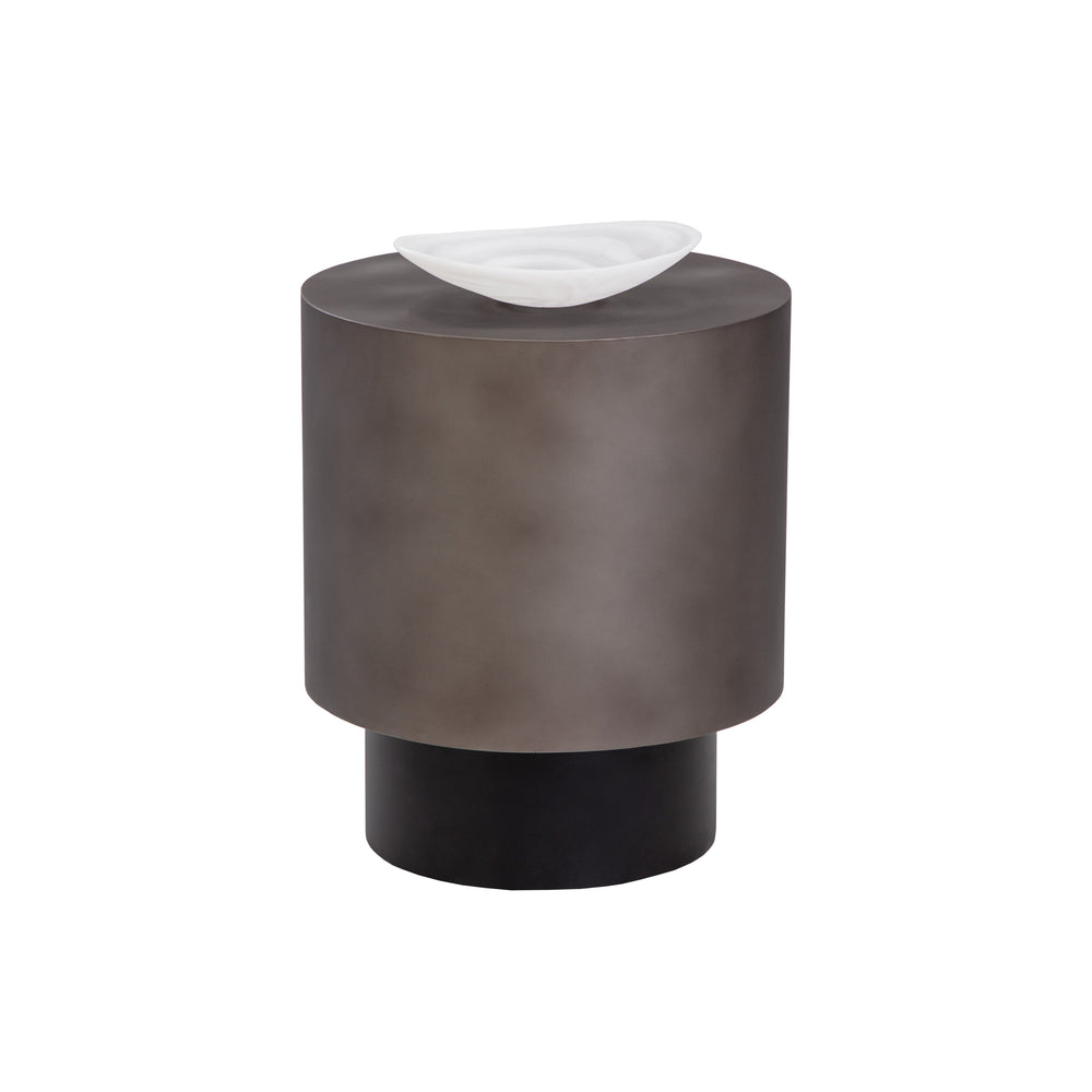 Bernaby End Table - Gunmetal