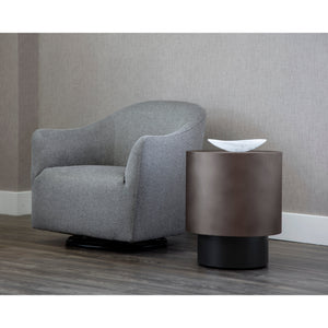 Bernaby End Table - Gunmetal