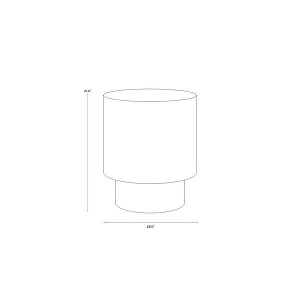 Bernaby End Table - Gunmetal