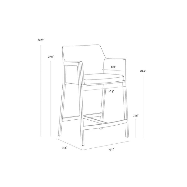 Bernadette Counter Stool - Bravo Admiral