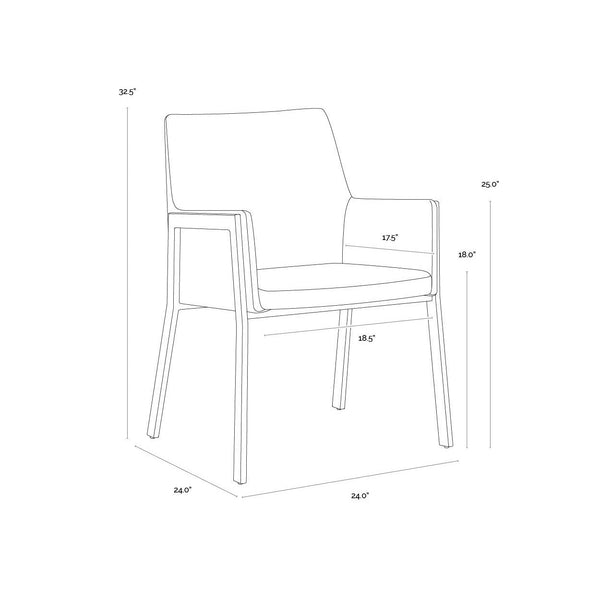 Bernadette Dining Armchair - Bravo Admiral