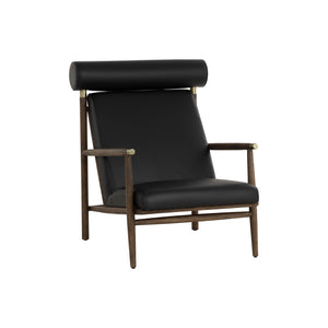 Biko Lounge Chair - Black Leather