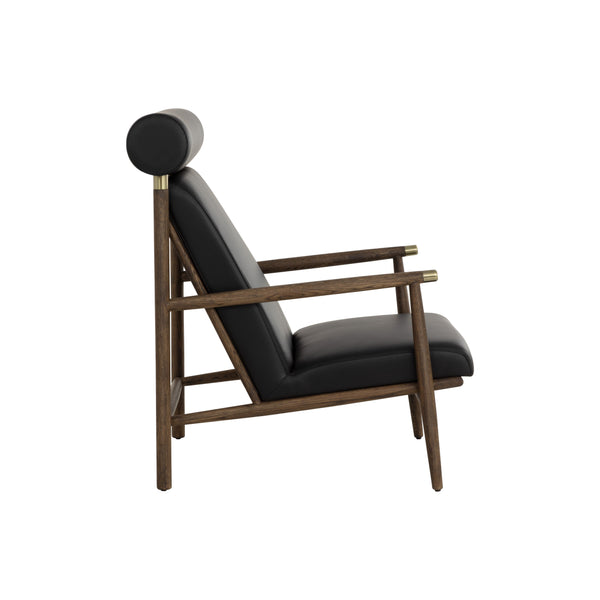 Biko Lounge Chair - Black Leather