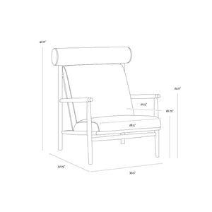 Biko Lounge Chair - Black Leather