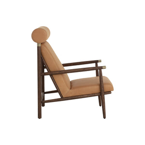 Biko Lounge Chair - Sahara Camel Leather