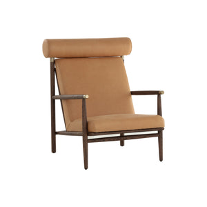 Biko Lounge Chair - Sahara Camel Leather