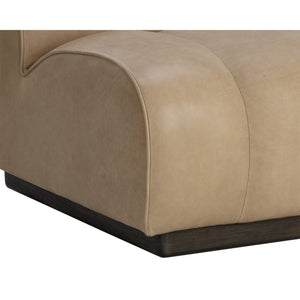 Blaise Swivel Lounge Chair - Sahara Sand Leather