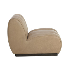 Blaise Swivel Lounge Chair - Sahara Sand Leather