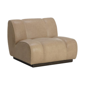 Blaise Swivel Lounge Chair - Sahara Sand Leather