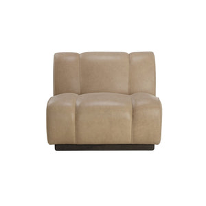Blaise Swivel Lounge Chair - Sahara Sand Leather