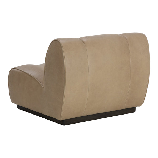Blaise Swivel Lounge Chair - Sahara Sand Leather