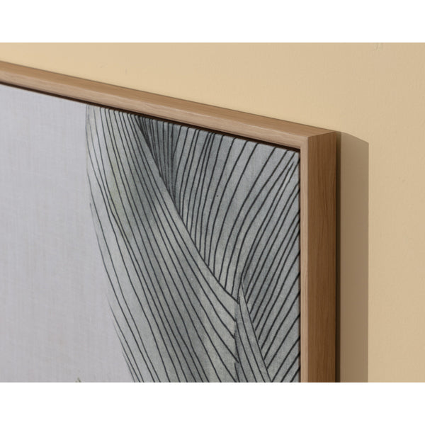 Bloom And Flow (Set Of 2) - 30" X 60" - Natural Floater Frame