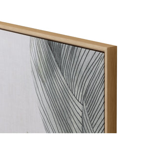 Bloom And Flow (Set Of 2) - 30" X 60" - Natural Floater Frame