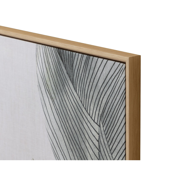 Bloom And Flow (Set Of 2) - 30" X 60" - Natural Floater Frame