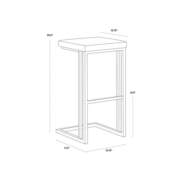 Boone Barstool - Black - Bravo Cognac