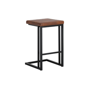 Boone Counter Stool - Black - Bravo Cognac
