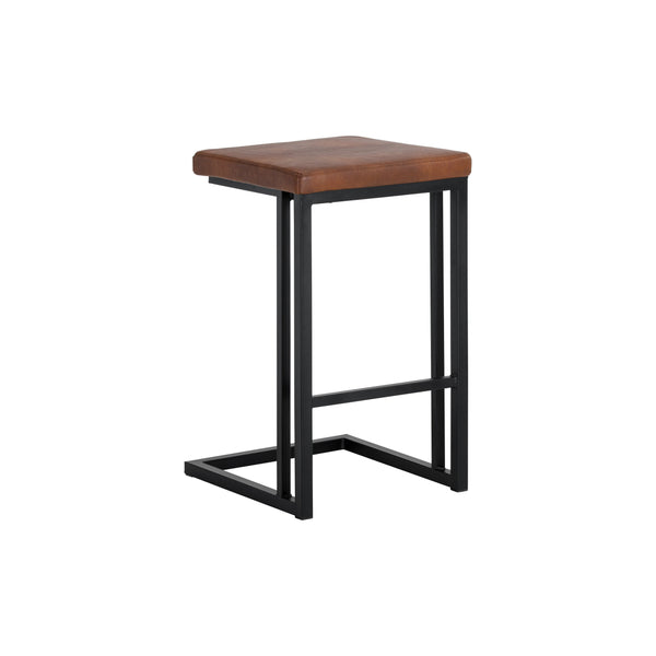 Boone Counter Stool - Black - Bravo Cognac