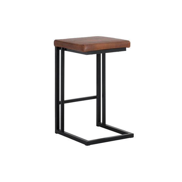Boone Counter Stool - Black - Bravo Cognac