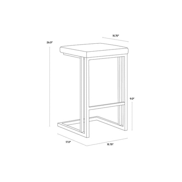 Boone Counter Stool - Champagne Gold - Onyx