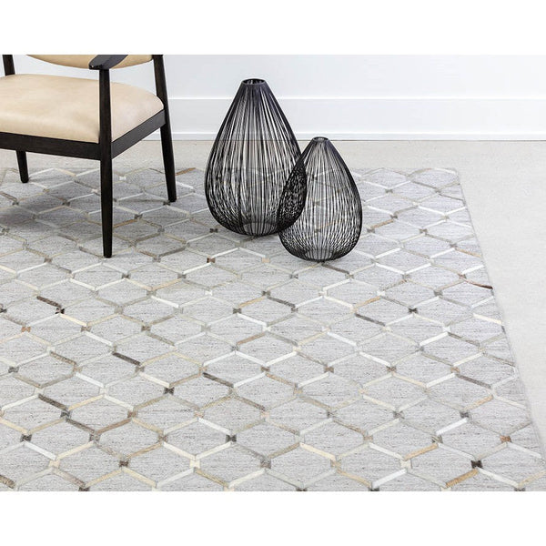 Bordeaux Hand Made Rug - Ivory /  Grey - 9' X 12'