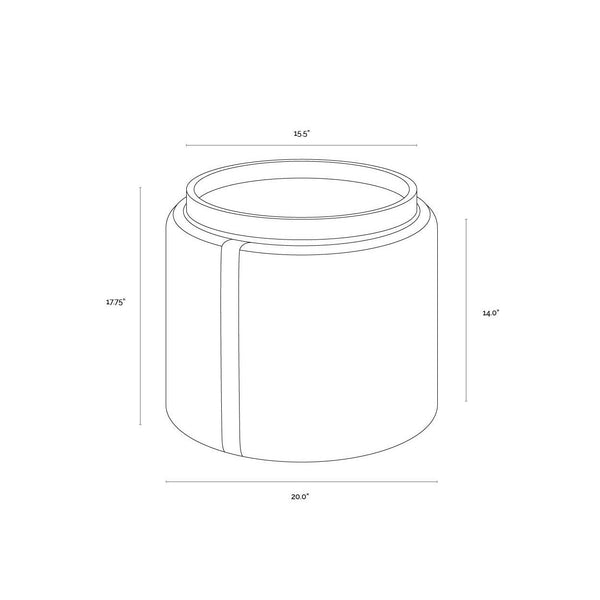 Borelli Storage Ottoman - Tobacco Tan / Autumn Chestnut