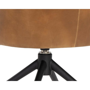 Bretta Swivel Dining Chair - Tobacco Tan