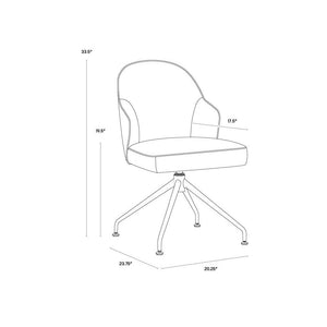 Bretta Swivel Dining Chair - Tobacco Tan